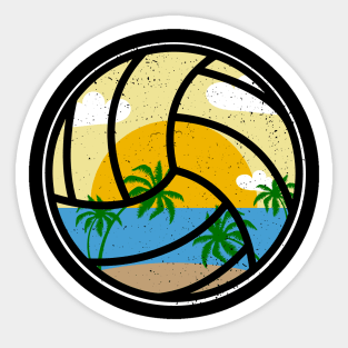 Beach Volleyball Summer Sports Beach Palms Design Sticker